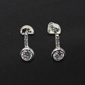 Latest Fashion Stud Earrings Cubic Zirconia Rhodium Plated 925 Sterling Silver